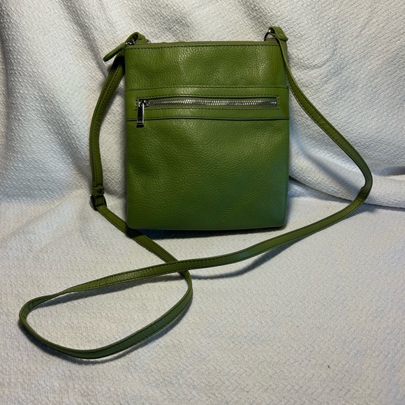 Handbags - Green Leather Crossbody Bag